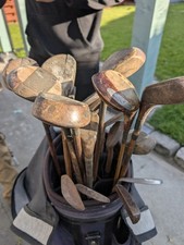 Job Lot Mix Of Hickory Golf Clubs