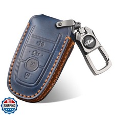 QBUC for Ford Key Fob Cover,Leather Key Shells Compatible with Ford Explorer 