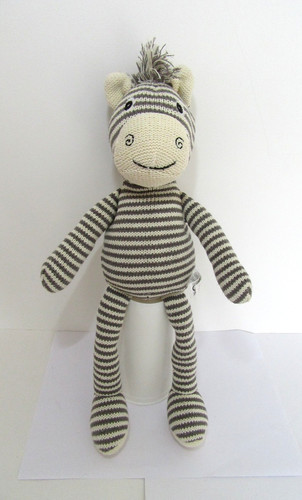 Washed wilberry zebra knitted - wilberry,