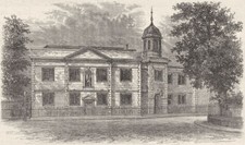 BEDS. Grammar-School Buildings 1898 old antique vintage print picture