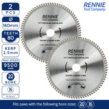 2 x 160mm x 80T TCT Circular