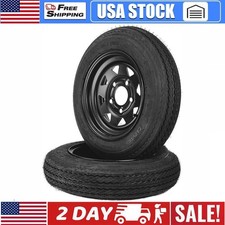 2-Pack Trailer Tire On Rim