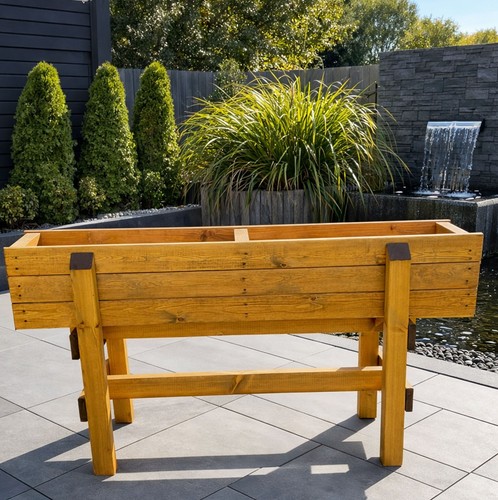 Grand wooden garden planter - wooden, on