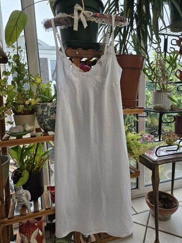 White slip dress - white,