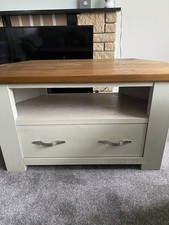 Next Hartford Painted TV Corner Unit Oak