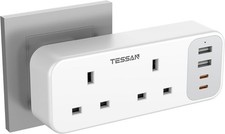 Way plug adaptor with - way, uk