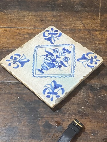 Dutch delft tile depicting - dutch,