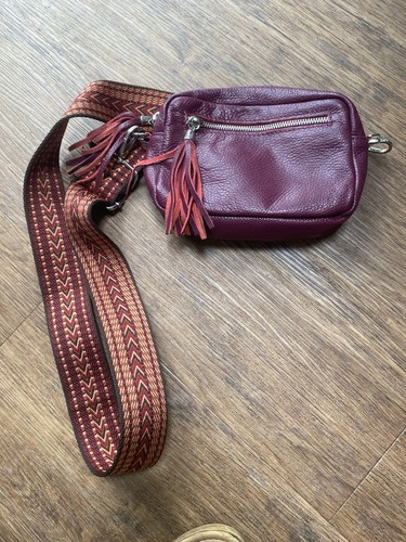Borse pelle burgundy - in,