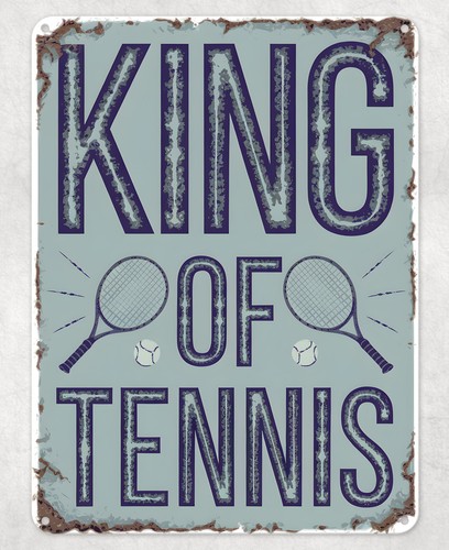 King tennis metal poster - tennis,