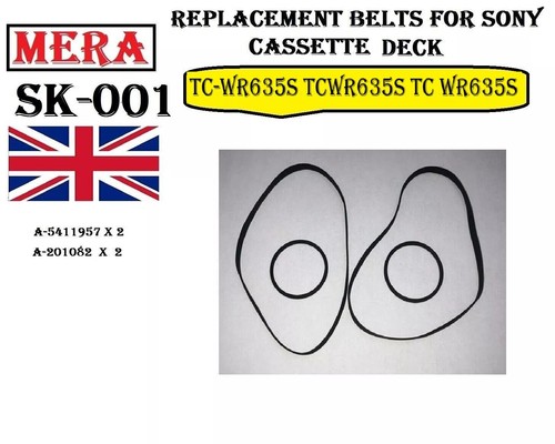 Replacement belts for - for, sony