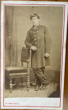 SOLDIER STANDING BY CHAIR C1916 RICHARD SIMM LIVERPOOL PHOTOGRAPH
