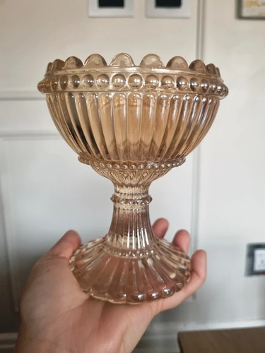 Iridescent glass maribowl gold