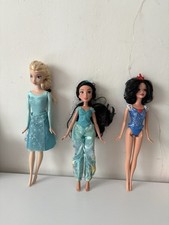 Disney bundle x 3 princess barbie dolls: Snow White, Princess Jasmine, and Elsa