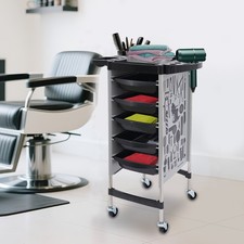 Hairdressing Trolley with 5 Pull-Out Drawers Hairdressing Salon Mobile Organizer