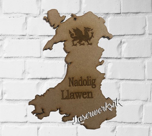 Wooden welsh maps - –, nadolig