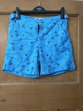 HAVACOA IS GREAT Men's Small Swim Trunks Blue Patterned