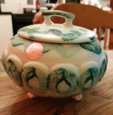 RARE KUPITTAAN SAVI LIDDED POT 3 FOOTED LOVELY CONDITION STUDIO POTTERY FINLAND