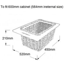 Wicker Pull Out Basket Kitchen