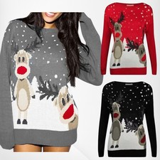 Women's Knitted Rudolph on