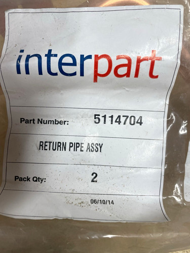 Interpart 5114704 return - interpart, pipe