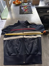 Vintage Adidas Originals Ventex First Track Top Medium Blue Red White See Pics