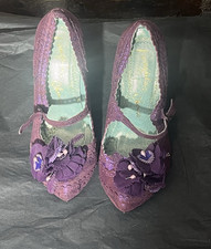 IRREGULAR CHOICE PURPLE FAUX