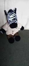 Build A Bear Worshop Approx 15in Zebra Wearing Safari Adventurer Outfit