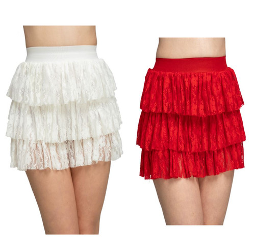 Lace tutu skirt white or - ra-ra,