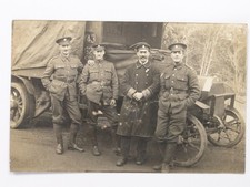 WWI British Army Soldiers Military Lorry Truck Uniform c1916 VTG Postcard