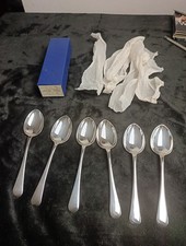6 Vintage Desert Spoons Epns Sheffield Original Box Excellent Condition