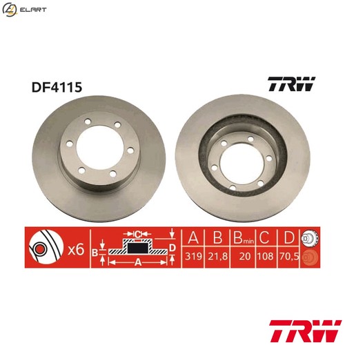 Brake disc df4115 for - df4115,