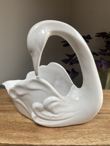 Vintage swan planter medium - planter,