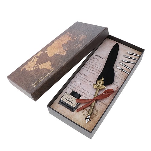 Vintage feather writing quill - vintage,