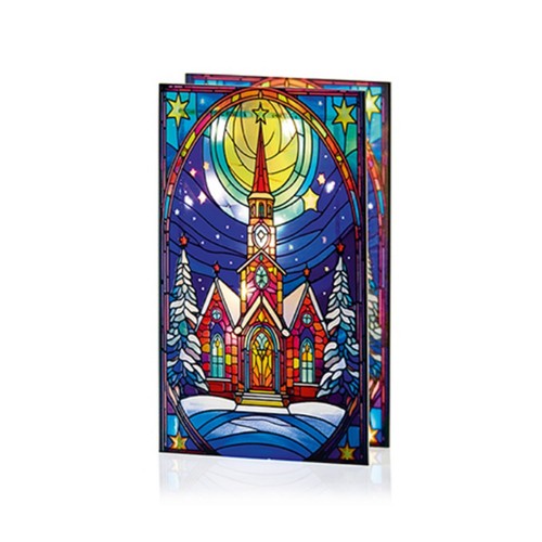 Lit stained glass with - lit, 50