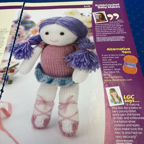 Toy knitting pattern doll 31cm - knitting,