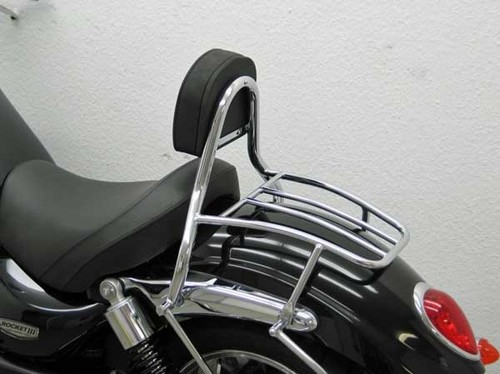 Chrome steel driver backrest - chrome,