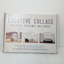 Wall Creative Collage 64pc Vintage Playing Card Designer Wallpaper 7.35 SQM