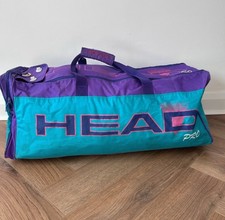 Vintage Head Holdall Bag Sports Gym Retro Pink Purple Turquoise