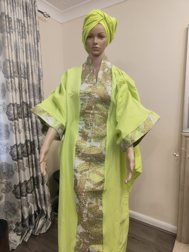 Lemon green boubou - lemon, kaftan