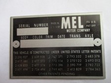 Type plate MEL sign Id-plate