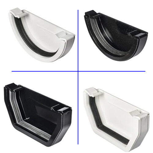 Gutter external stop end - gutter, cap