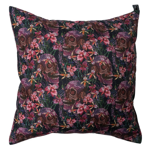 Skull orchid cushion cover - &,