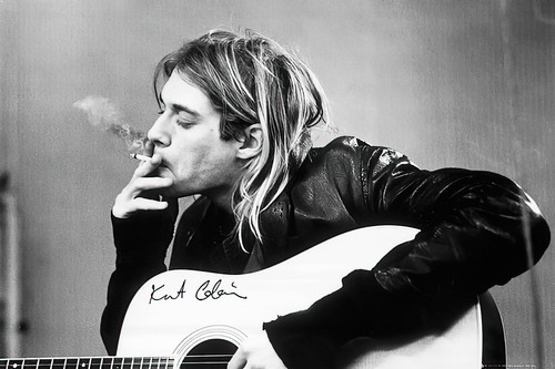 Kurt cobain nirvana b w - cobain, /
