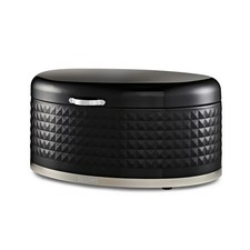 GEEPAS Bread Bin 9L Carbon Steel Kitchen Canister Countertop Storage Box Argyle