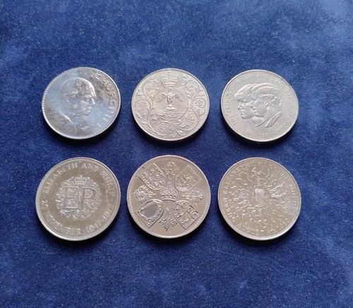 Vintage english crowns set - 6x,