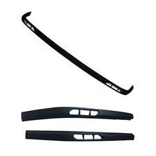 2PC Universal Laguna Splitter Front Bumper Lip Spoiler Diffuser Black