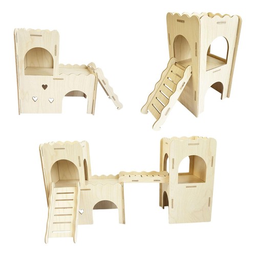 Wood hamster hideout habitat - wood,