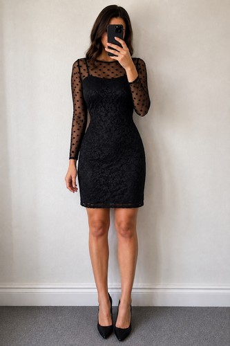 Reiss dress black knee length - dress,
