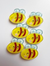 6pc bumble bee - bumble, buttons