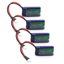 4PCS Turnigy Nano-Tech 260mAh 1S LiPo Battery Pack 3.7V 35C 70C Losi Connector